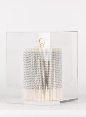 现代新中式创意折纸艺摆件样板间客厅售楼处隔断层设计师软装饰品