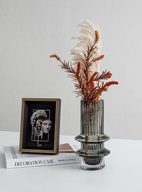 样板间床头柜套装摆件轻奢高级感摆饰房间卧室花瓶相框组合装饰品