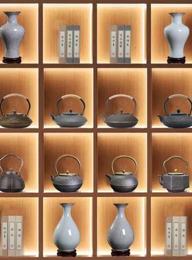 新中式高档家居复古摆件酒店茶室办公室酒柜壁柜陶瓷花瓶装饰摆设