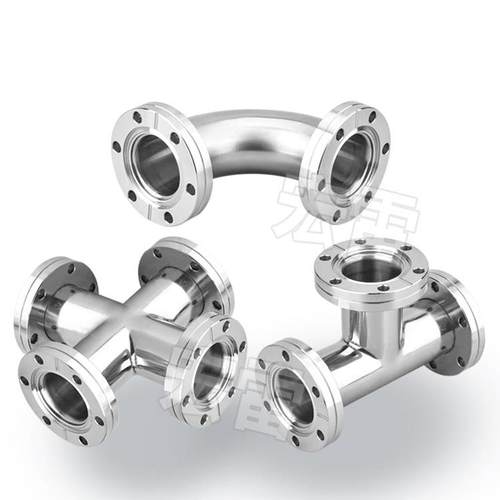 CF真空法兰三通四通不锈钢快装三通弯头活套法兰接头CF350/200/50 - 图3