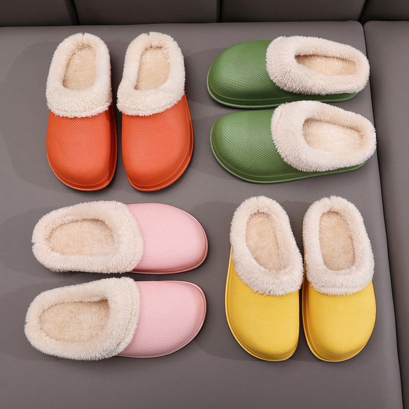 果洛菲儿童冬季防水棉拖鞋亲子保暖居家室内防滑女加绒厚底外穿,淘宝优惠券,粉丝福利购,淘宝优惠卷