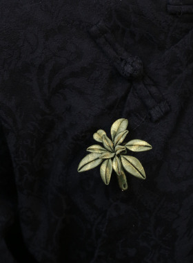 中国风花朵手工缠花胸针衣服装饰