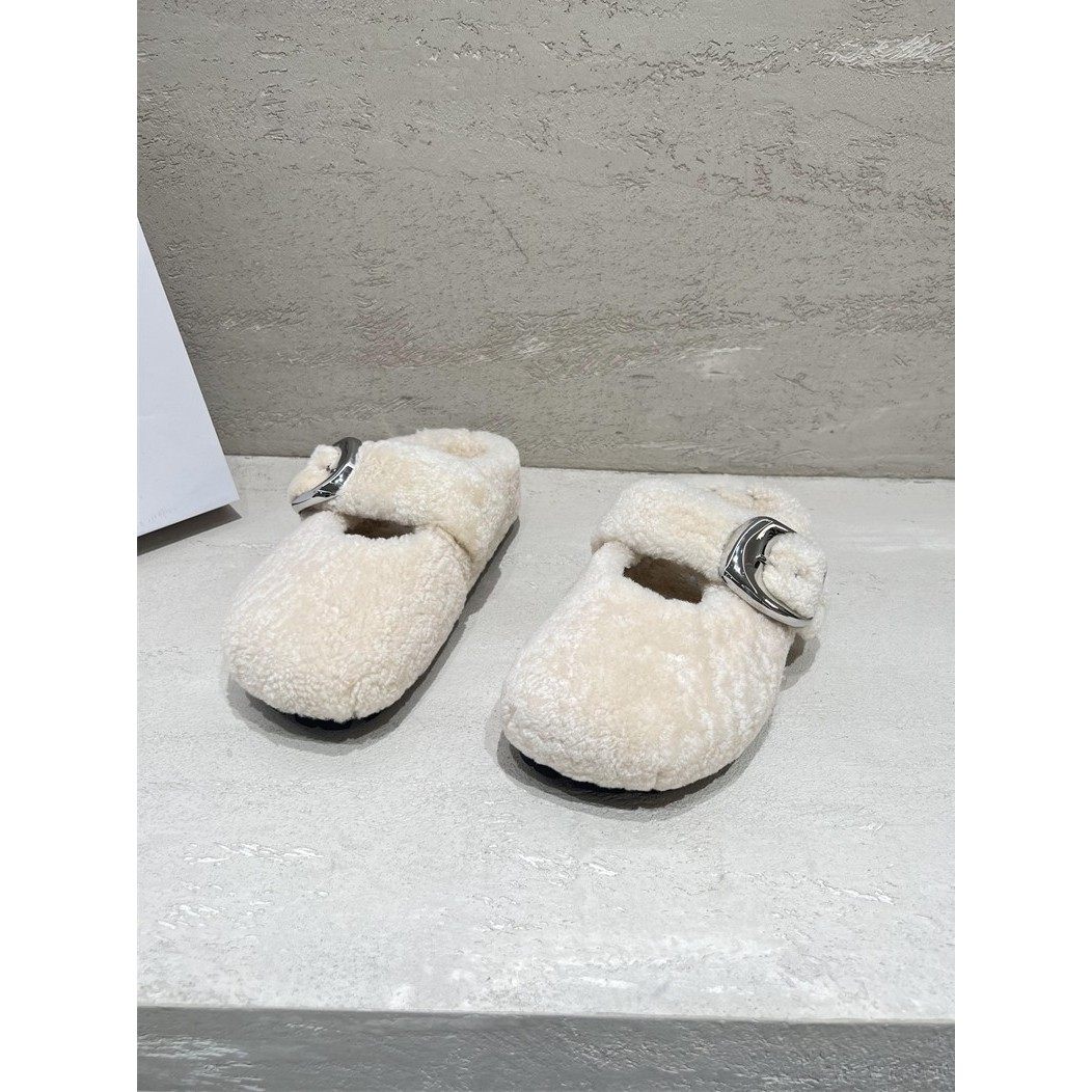 欧洲站女鞋2024秋冬新款真皮厚底羊羔毛勃肯鞋包头半拖毛毛鞋拖鞋,淘宝优惠券,粉丝福利购,淘宝优惠卷