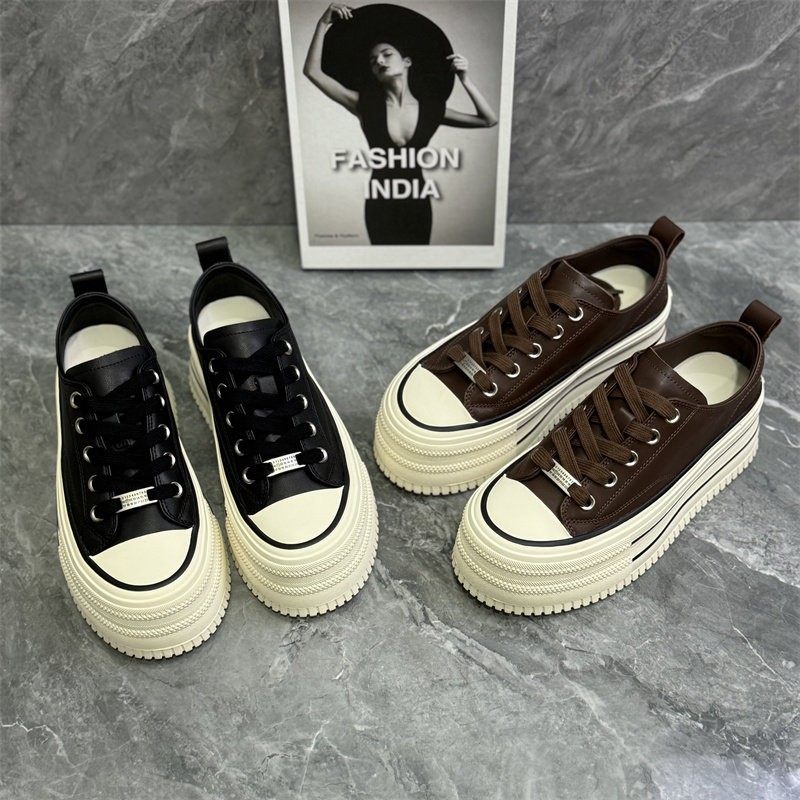 欧货真皮厚底6cm板鞋女2025秋冬新百搭小众加绒二棉休闲鞋松糕鞋,淘宝优惠券,粉丝福利购,淘宝优惠卷