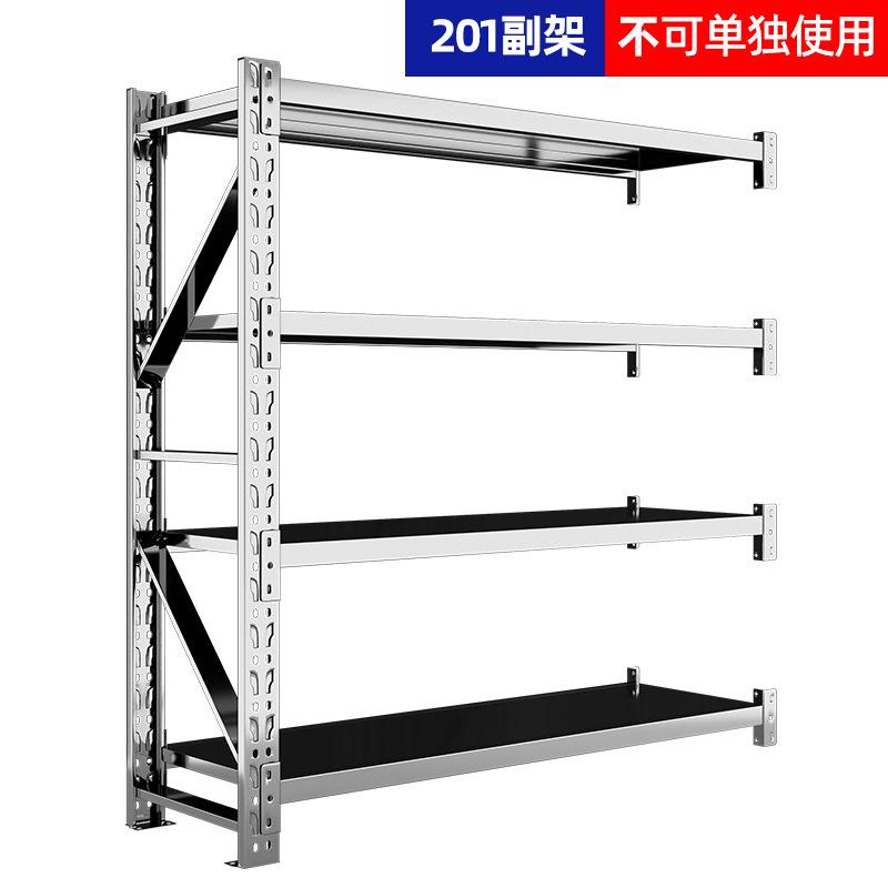 304加厚不锈钢货架工厂仓库多层储物架地下室落地置物架重型货架 - 图3