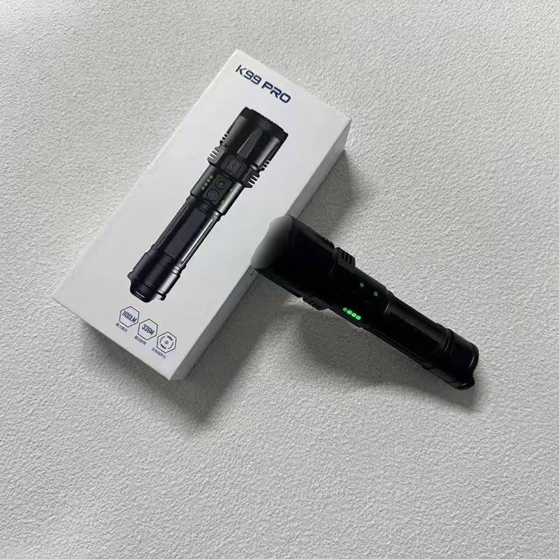 K99PRO家用强光充电式手电筒超亮小型便携镭射户外灯远射大容量 - 图2