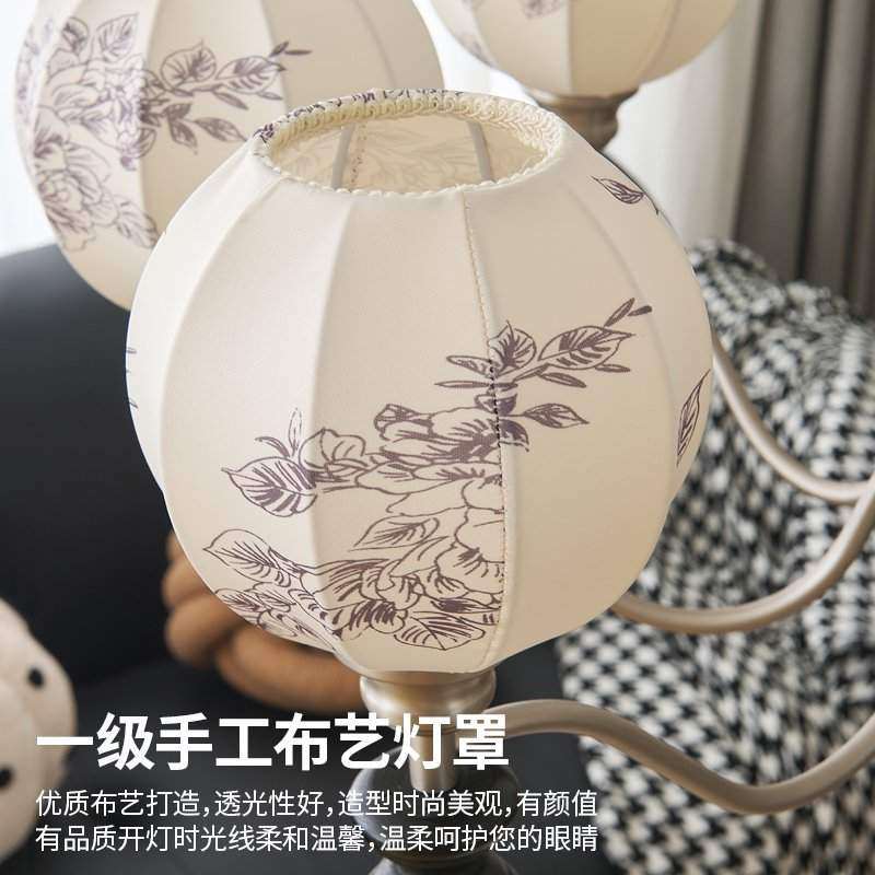 新中式布艺灯罩餐厅吸顶灯别墅客厅复式楼公寓民宿东南亚布艺吊灯,淘宝优惠券,粉丝福利购,淘宝优惠卷