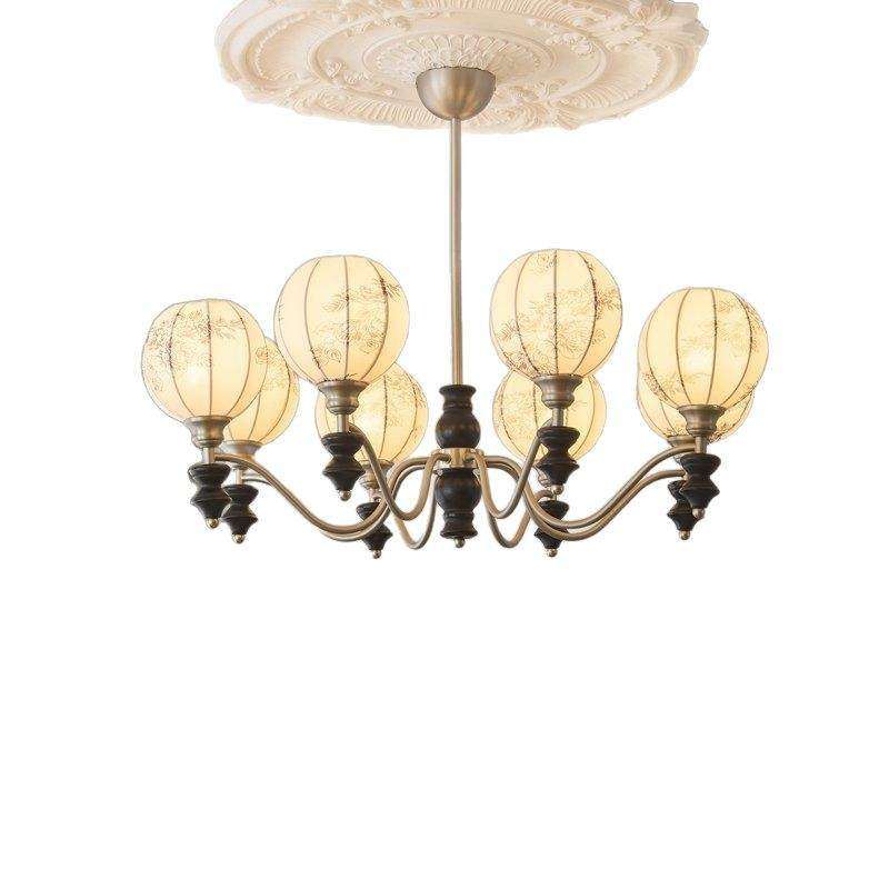 新中式布艺灯罩餐厅吸顶灯别墅客厅复式楼公寓民宿东南亚布艺吊灯,淘宝优惠券,粉丝福利购,淘宝优惠卷