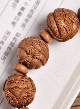 印度老山檀香龙生九子单圈手串
