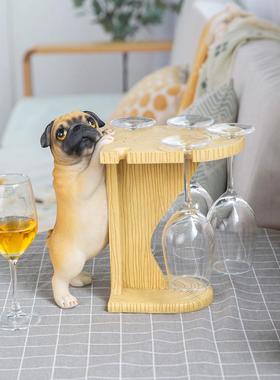 创意红酒杯架摆件免安装高脚杯架倒挂家用酒柜装饰品悬挂吊杯架子