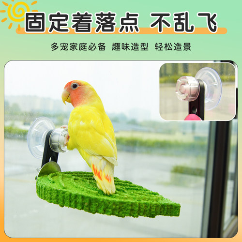 鹦鹉磨爪站杆自嗨解闷鸟玩具牡丹虎皮磨嘴爪棒吸盘站架棍鸟笼配件 - 图0