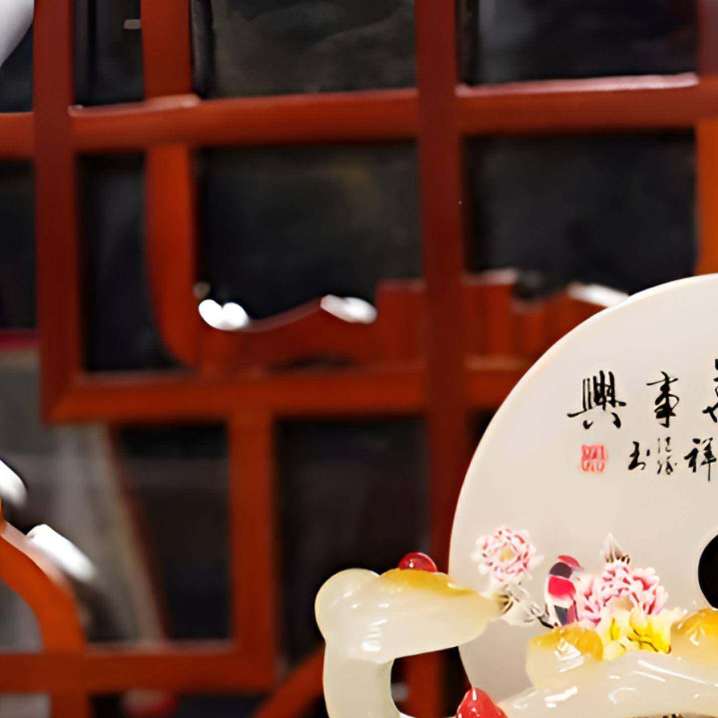 家和万事兴装摆件平安扣客厅酒柜饰玉如家居桌ESW面摆品件工意艺,淘宝优惠券,粉丝福利购,淘宝优惠卷