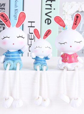 家居创意装饰品客厅小摆件工艺品可爱吊脚娃娃浴室房间卧室内摆设