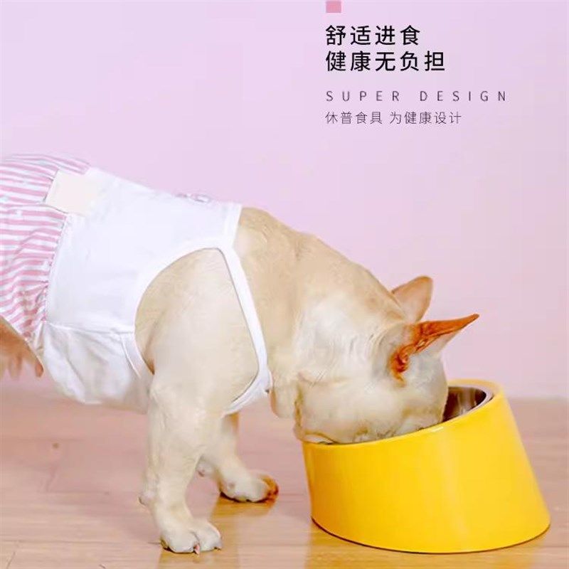 休普斜口碗15倾斜设计狗狗猫咪饭碗护颈防滑防漏食打翻大脸狗盆,淘宝优惠券,粉丝福利购,淘宝优惠卷