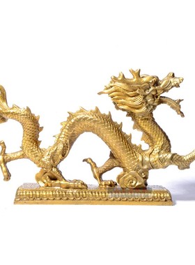 速发铜龙摆件 纯铜 龙工艺品玄办公室家关 居装饰家用礼品精致大