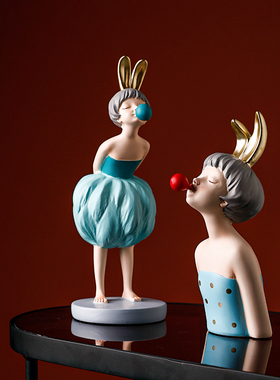 速发泡泡孩轻奢风家居装饰品小厅意视柜摆件创电房间布置客摆设