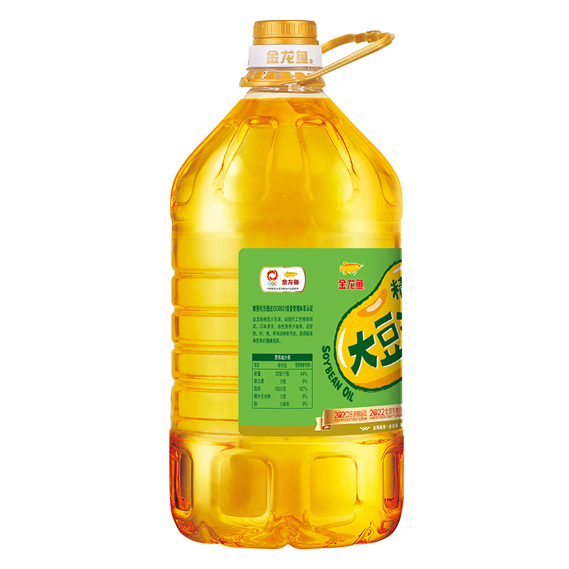 金龙鱼精选精炼一级大豆油5L升大桶装家商用食用色拉油蛋糕食用油