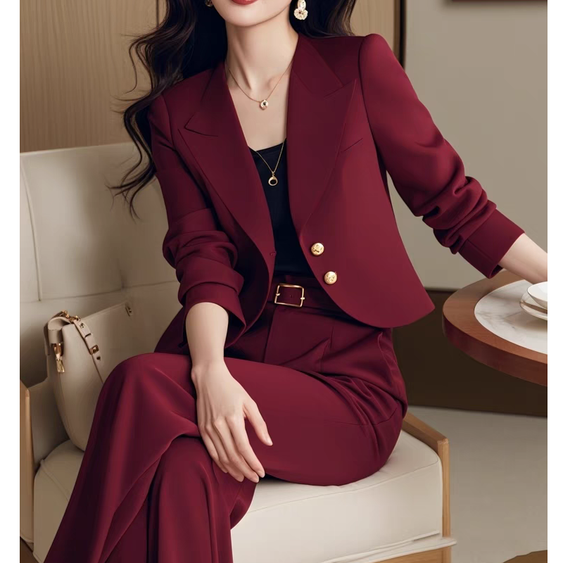 早秋穿搭一整套高级感正式场合小香风西装外套裤子职业两件套装女,淘宝优惠券,粉丝福利购,淘宝优惠卷
