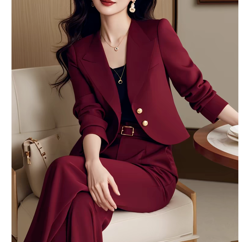 早秋穿搭一整套高级感正式场合小香风西装外套裤子职业两件套装女,淘宝优惠券,粉丝福利购,淘宝优惠卷