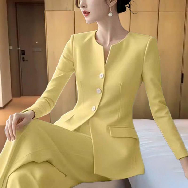 2025春秋新款气质职业西装套装女高级感洋气上衣阔腿裤显瘦套装潮,淘宝优惠券,粉丝福利购,淘宝优惠卷