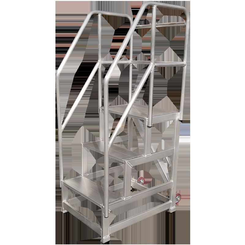 铝合金踏步梯家用防滑耐磨户外工业护栏折叠二步梯平台登高爬梯子,淘宝优惠券,粉丝福利购,淘宝优惠卷