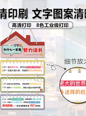 书房教室装饰文化墙纸墙贴学习好习惯提示牌儿童房间布置激励挂牌