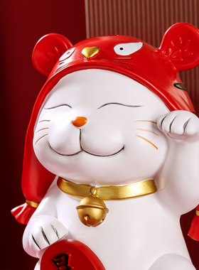 暴富招财猫摆件玄关客厅家居装饰品桌面创意乔迁新居礼品开业礼物