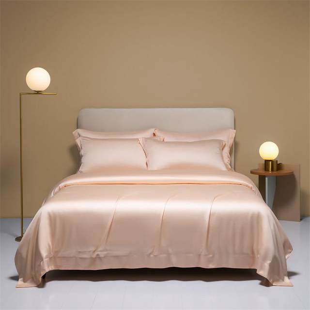 200S summer Tiansi bed sheet single product solid color single double ice silk naked sleeping dormitory cool quilt cover pillowcase three-piece set