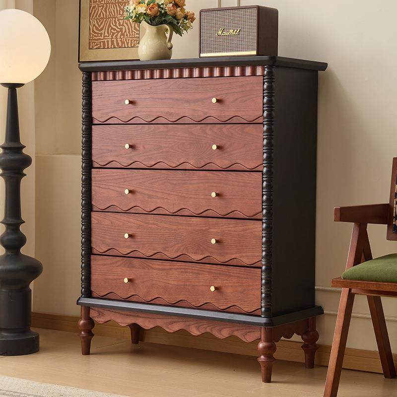 法式中古复古五实木斗柜中古46756客厅斗床柜玄关小户型卧室床头,淘宝优惠券,粉丝福利购,淘宝优惠卷