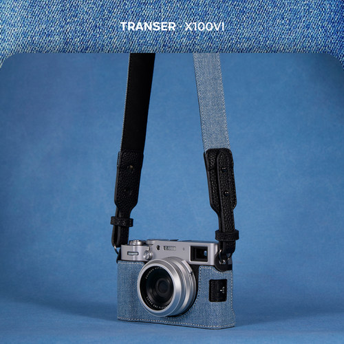 TRANSER丹宁富士X100VI相机保护套防摔壳相机包手柄皮套配件斜挎 - 图0