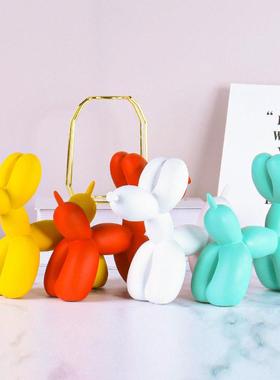 北欧轻奢气球狗摆件现代创意简约客厅桌面电视柜家居玄关装饰品