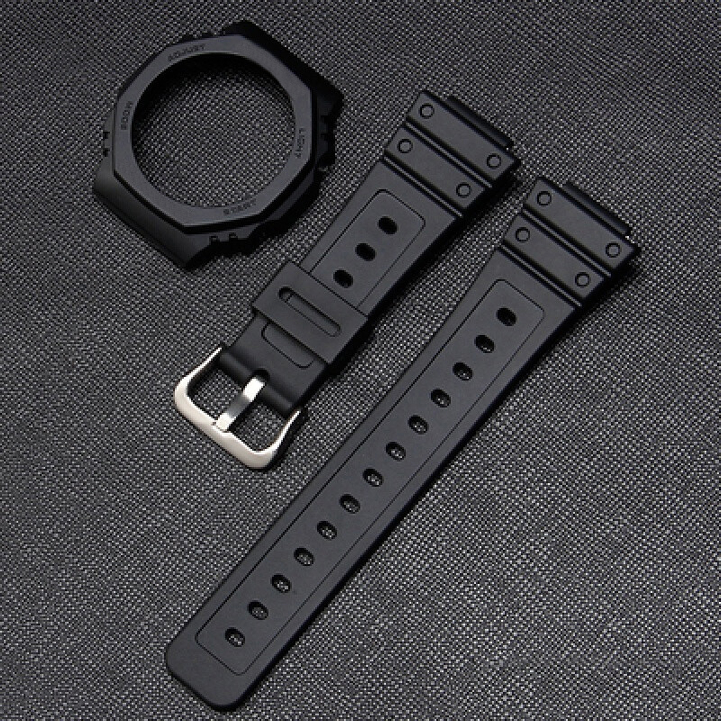 适用卡西欧GA2100表壳八角农家橡树2110SU SKE-7透明硅胶表带5611 - 图2