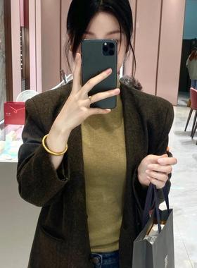 金包银古法手工卷草纹实心手镯唐草纹素圈镯子首饰送女友妈妈礼物