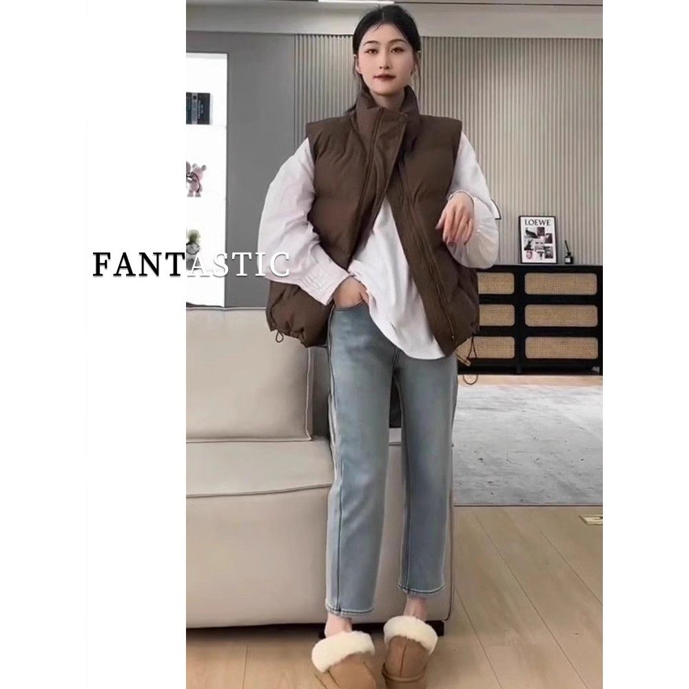 蓝色高腰直筒加绒牛仔裤女2025新款秋冬大码胖mm显瘦弹力烟管裤子,淘宝优惠券,粉丝福利购,淘宝优惠卷