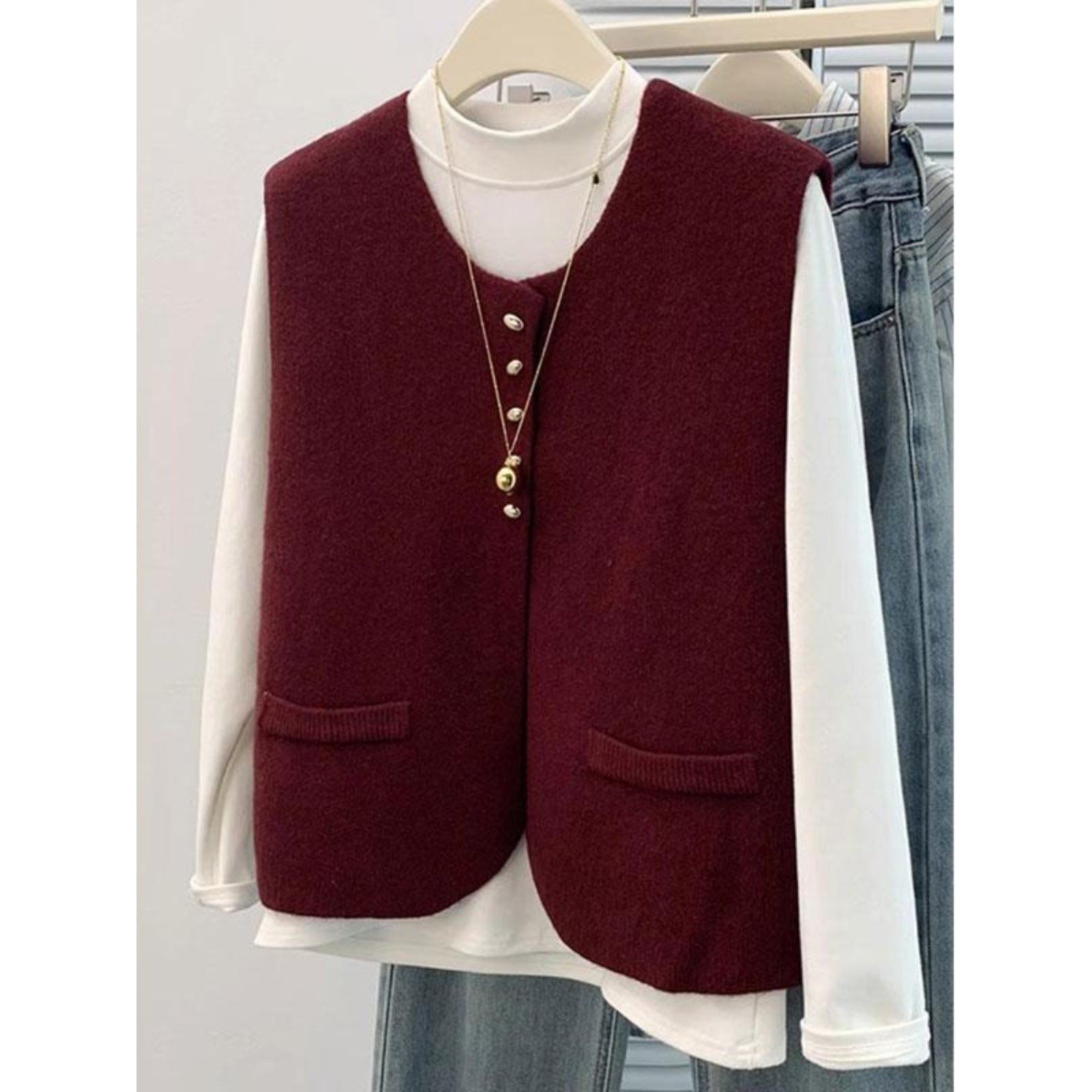 小香风针织开衫马甲女秋冬法式气质背心毛衣坎肩叠穿无袖马夹外套,淘宝优惠券,粉丝福利购,淘宝优惠卷