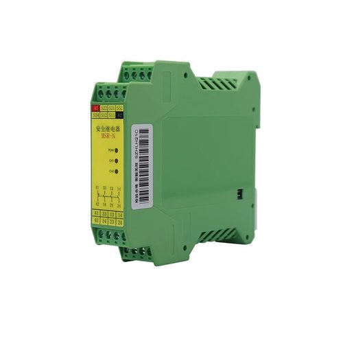 多功能安全继电器DC24V通用型光栅光幕继电器可替换pilz欧姆龙 - 图0