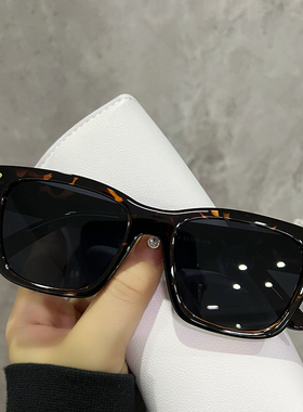 现货速发休闲渡假窄边框太男韩版潮街拍潮流豹纹嘻哈太抗UV