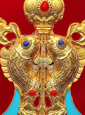 藏传密宗合金八吉祥家用桌面摆件吉祥八宝装饰摆件八供养摆件15cm