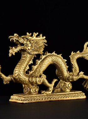 速发纯铜汉龙铜中国龙 黄铜龙 纯 青龙工艺品十二摆肖龙 家居装饰