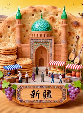 新疆赛里木湖旅游纪念品冰箱贴