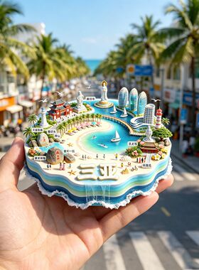 三亚城市旅游景点纪念礼品冰箱贴
