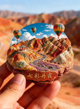 甘肃张掖七彩丹霞旅游冰箱贴磁吸