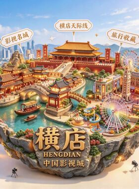 横店影视城旅游景点纪念品冰箱贴