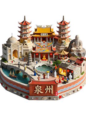 泉州城市旅游景点纪念礼品冰箱贴
