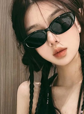 速发五角星复古猫墨辣小眼镜妹脸防紫外线防晒星星太镜男