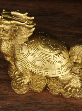 速发铜龙卦八龟摆件 铜龙龟摆件 铜龟乌摆件