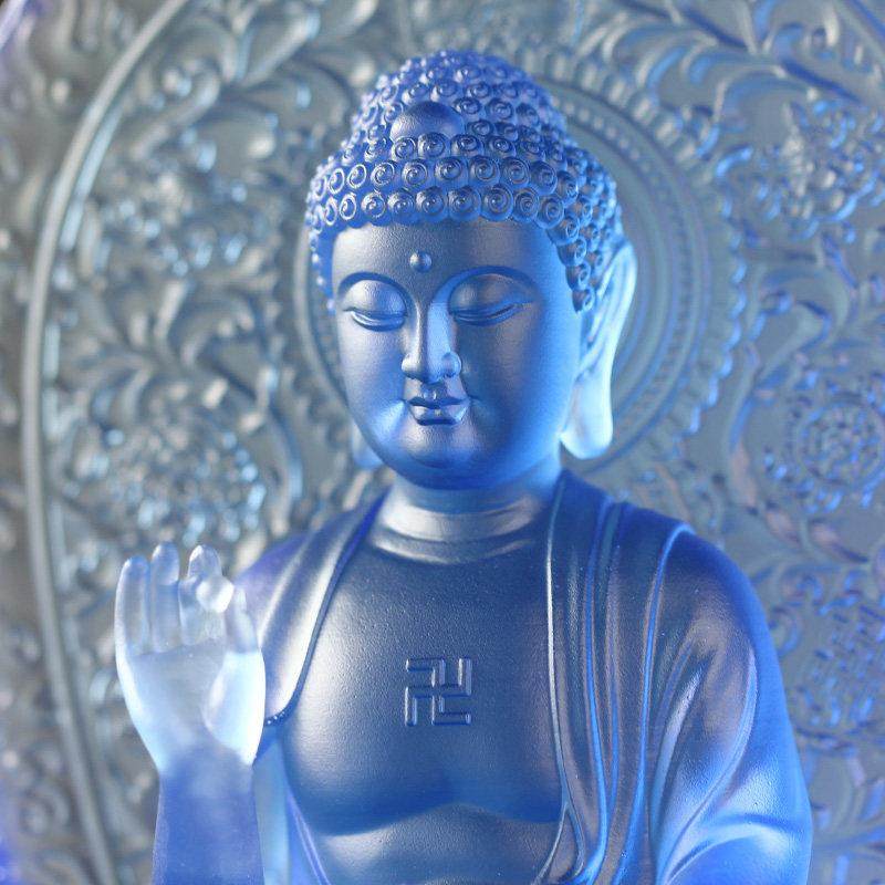 琉璃背板药师佛佛像莲花底座摆件居家客厅桌面摆放家用供佛佛具,淘宝优惠券,粉丝福利购,淘宝优惠卷