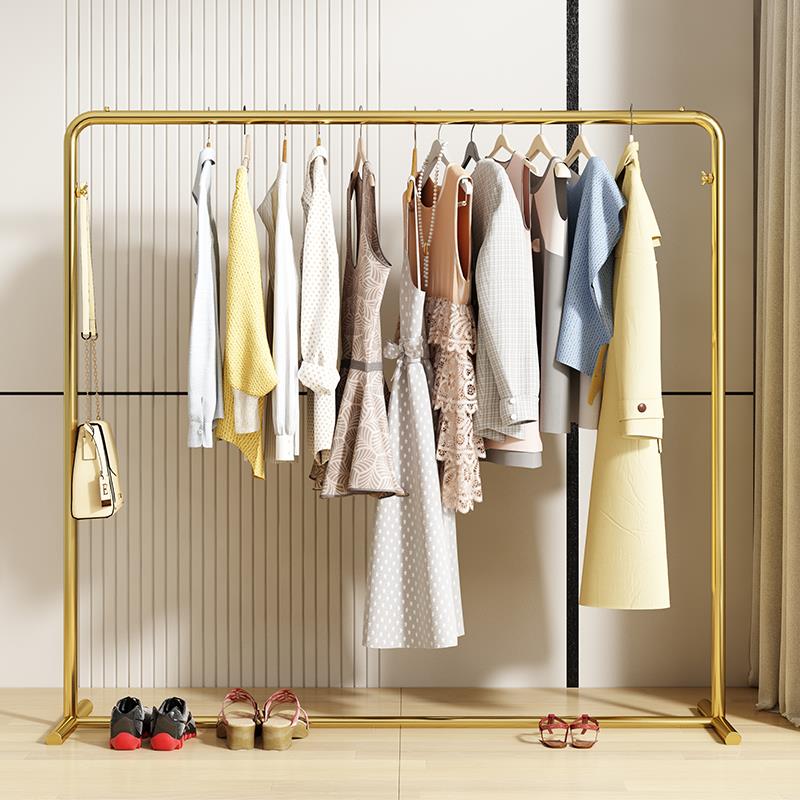 晾衣架落地折叠室内晒衣架阳台卧室挂衣架子家用简易单杆式衣帽架 - 图2