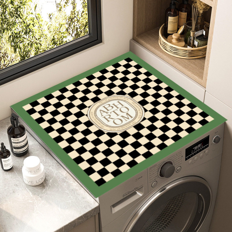 北欧复古风洗衣机防尘罩家用床头柜防尘垫防水垫冰箱微波炉防滑垫,淘宝优惠券,粉丝福利购,淘宝优惠卷