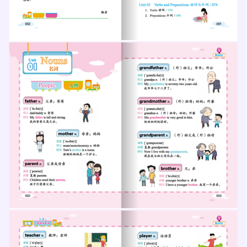 图解小学英语单词:快速记忆法 儿童提升记忆力 英语学习方法技巧